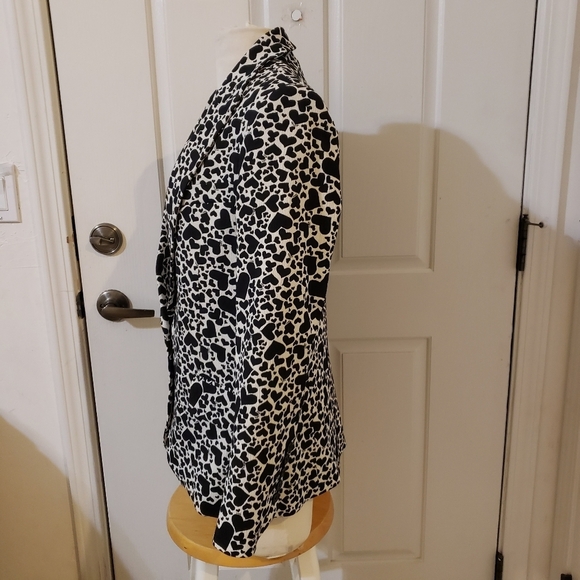 Zadig & Voltaire 🖤 Ivory & Black Heart Blazer - Size 36/US 6 - Picture 3 of 14